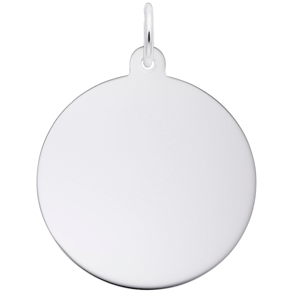 Large Round Disc 35 Series Charm - Customizable Jewelry Accessory 4602-035