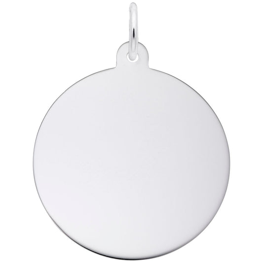 Large Round Disc 50 Series Charm - Customizable Jewelry Accessory 4602-050