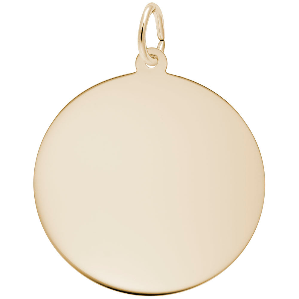 Extra Large Disc Charm for Personalized Jewelry - Rembrandt Charms 4603