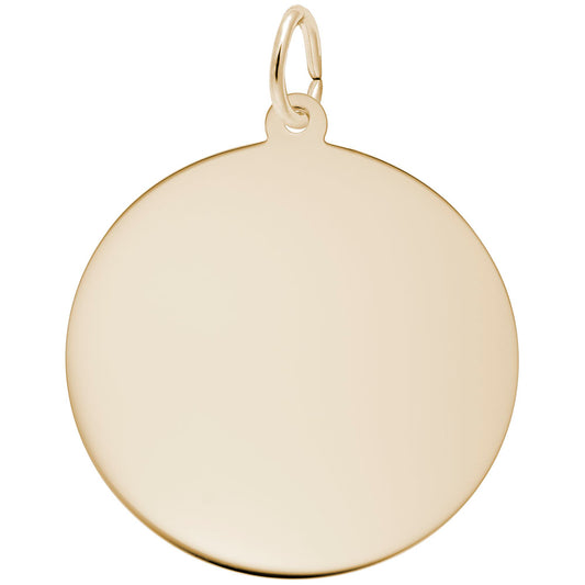 Extra Large Disc Charm for Personalized Jewelry - Rembrandt Charms 4603
