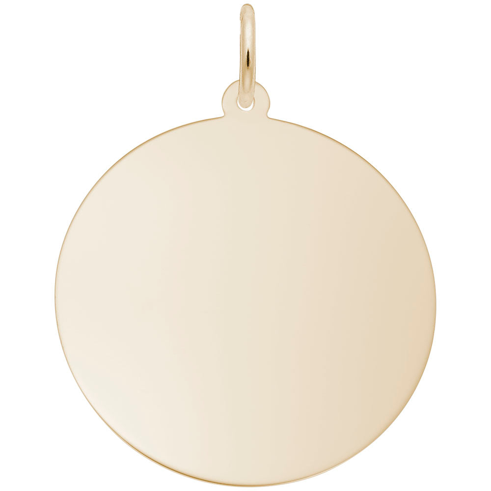 Double Extra Large Round Disc Charm for Personalized Jewelry 4604