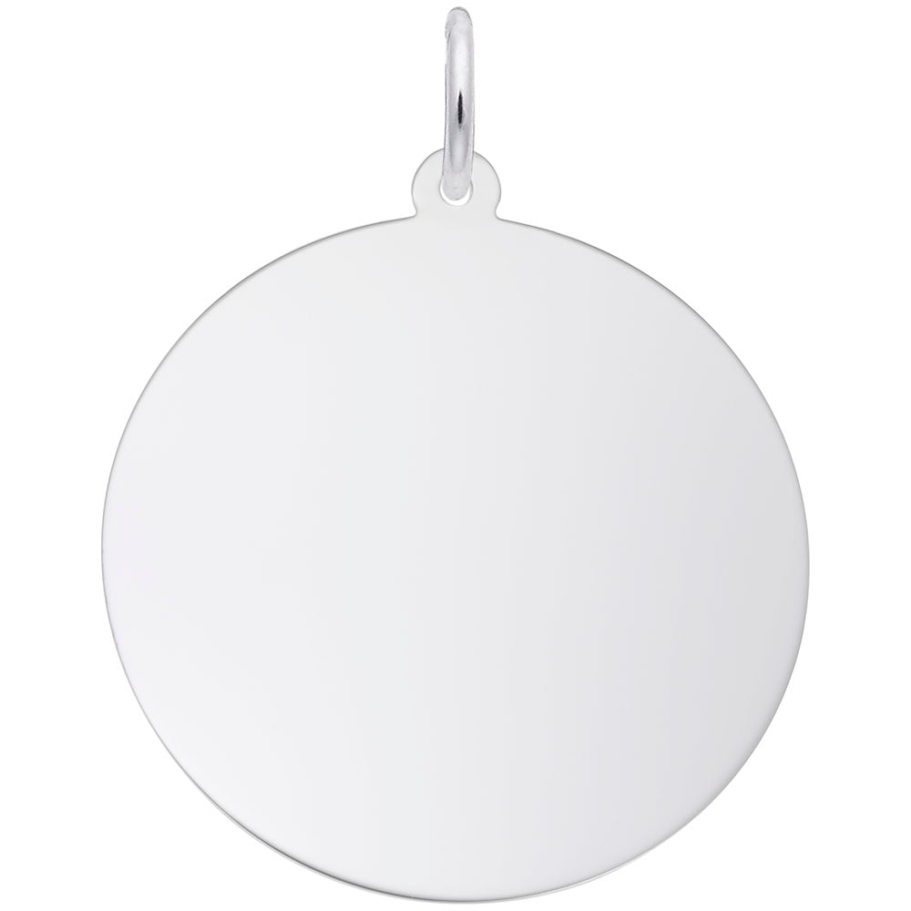 Double Extra Large Round Disc Charm for Personalized Jewelry 4604
