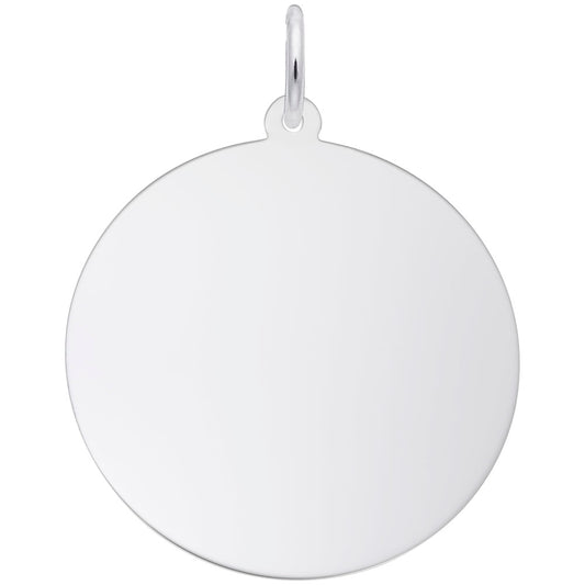 Double Extra Large Round Disc Charm for Personalized Jewelry 4604