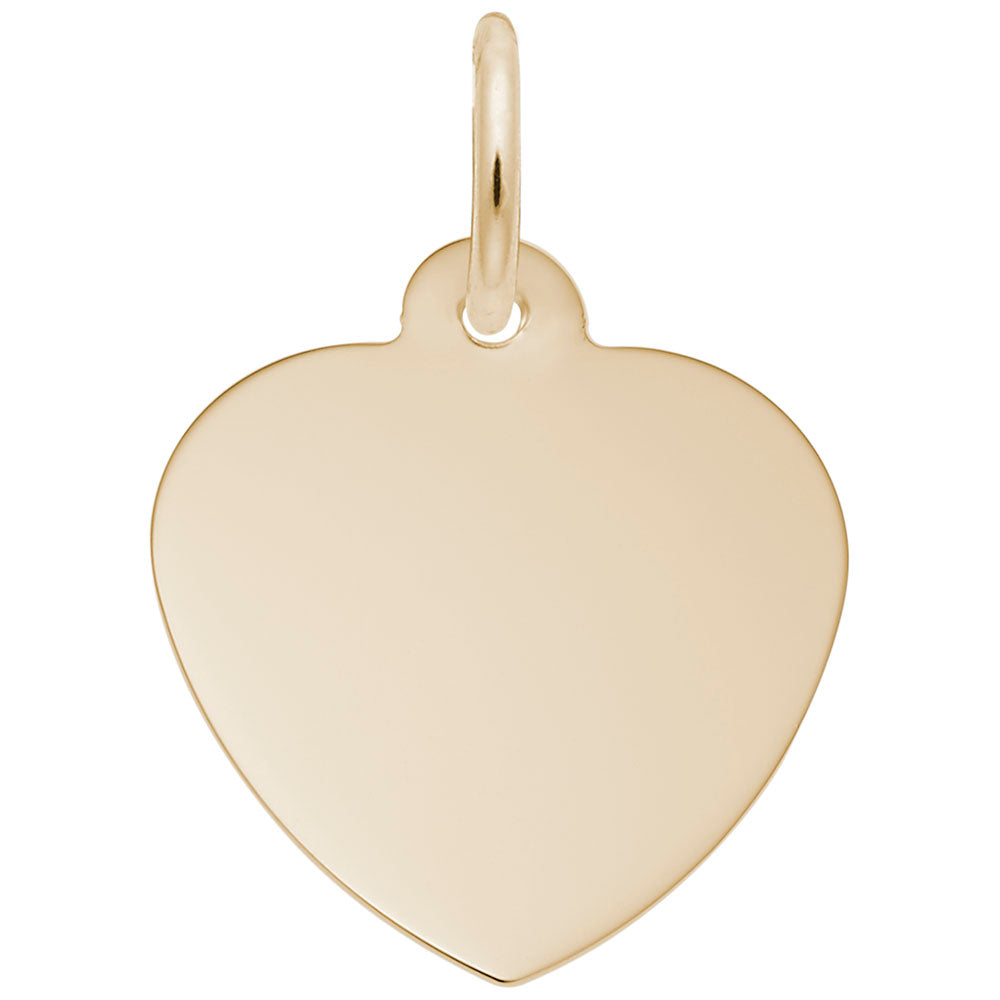 Petite Classic Heart Charm - Elegant Silver Disc Jewelry Accessory 4608