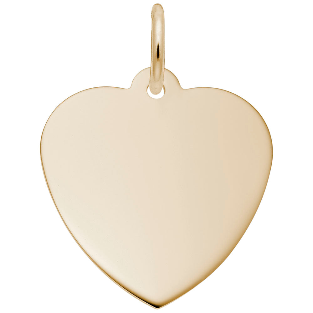 Small Classic Heart Charm - Elegant Silver Disc Pendant Jewelry 4609