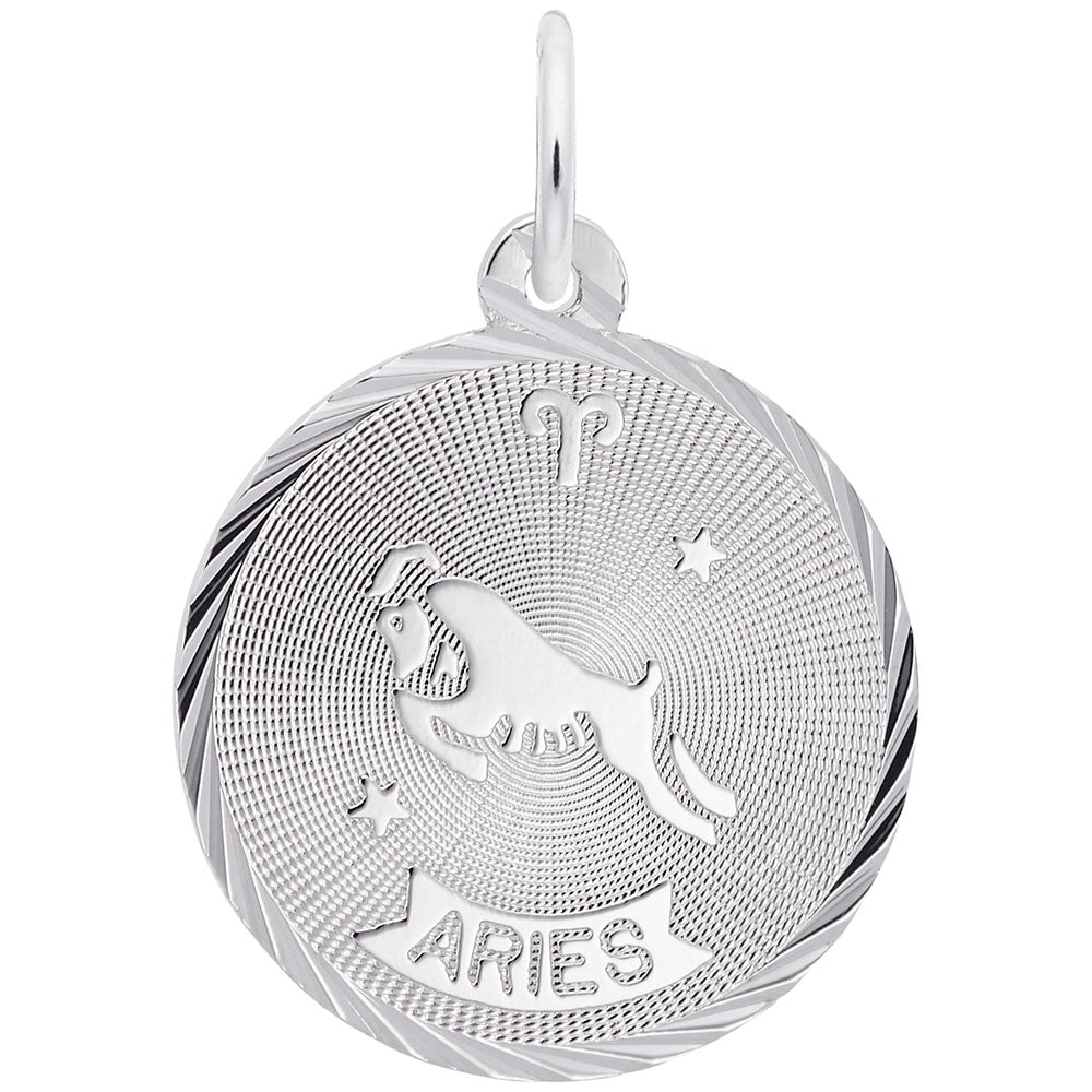 Aries Constellation Disc Charm - Zodiac Jewelry for Astrology Lovers 4653