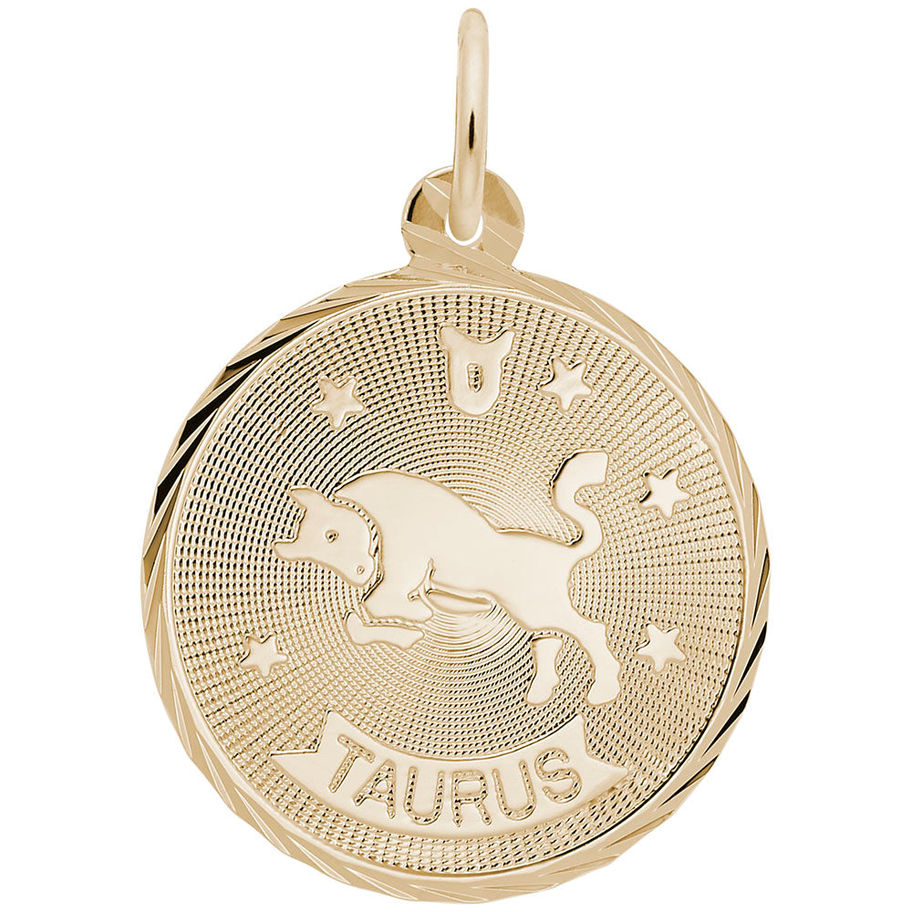 Taurus Constellation Disc Charm - Zodiac Jewelry for Astrology Lovers 4654