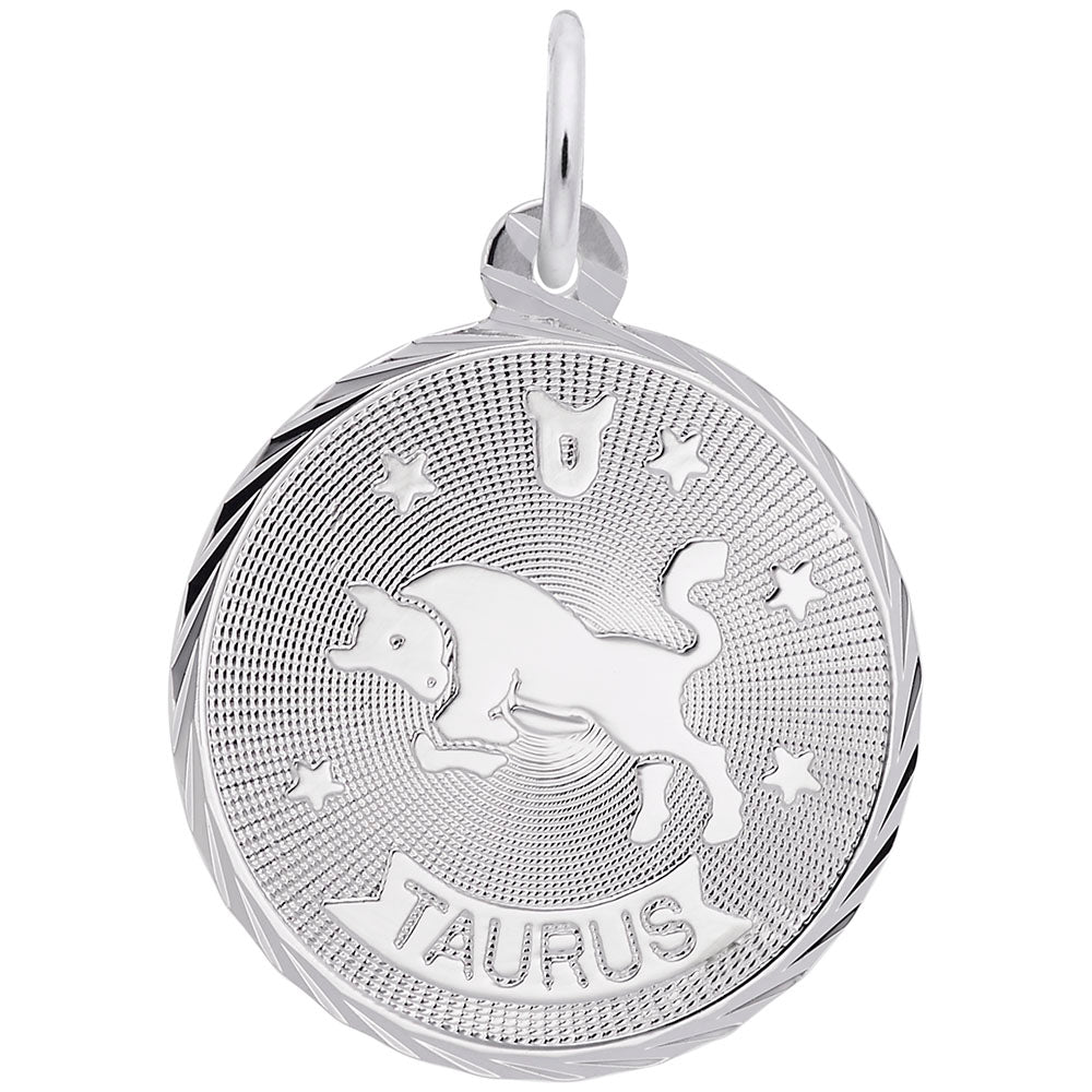 Taurus Constellation Disc Charm - Zodiac Jewelry for Astrology Lovers 4654
