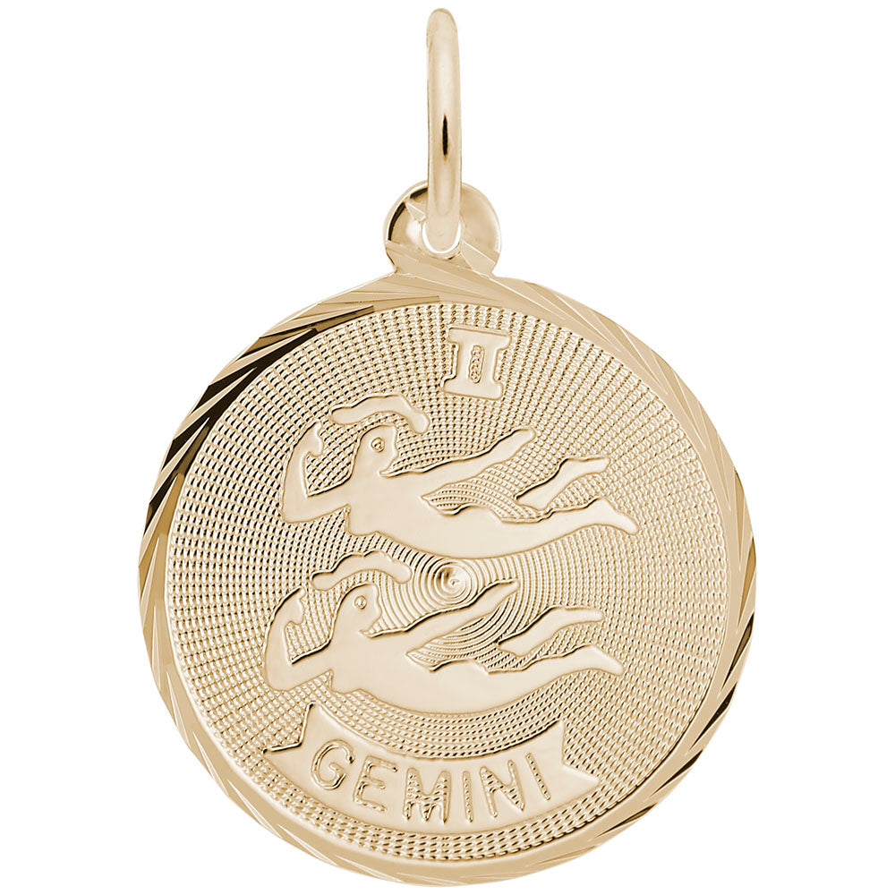 Gemini Constellation Disc Charm - Zodiac Jewelry for Astrology Lovers 4655