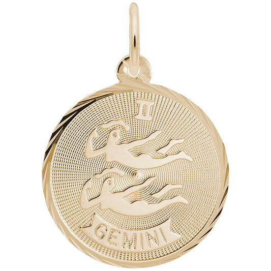 Gemini Constellation Disc Charm - Zodiac Jewelry for Astrology Lovers 4655