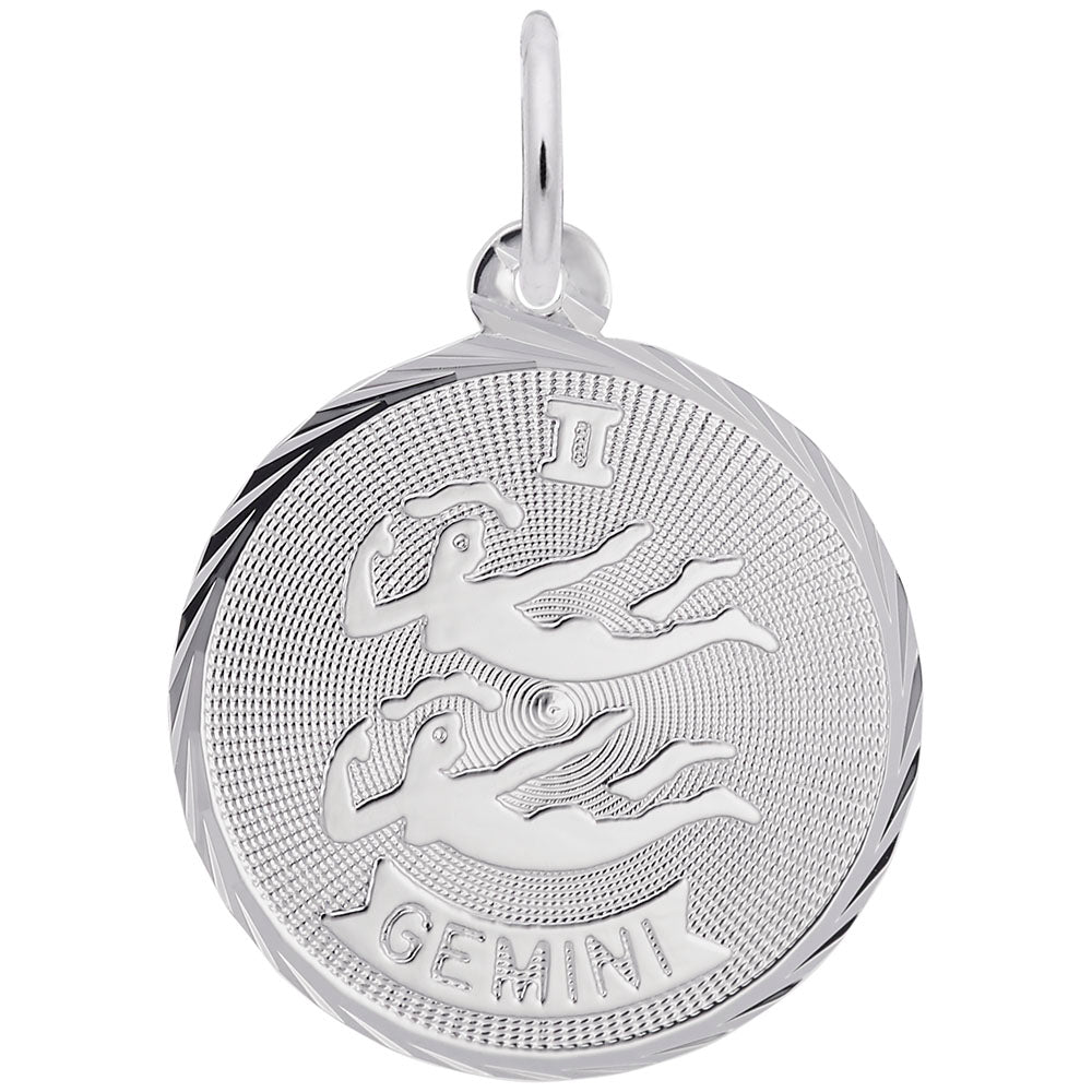 Gemini Constellation Disc Charm - Zodiac Jewelry for Astrology Lovers 4655