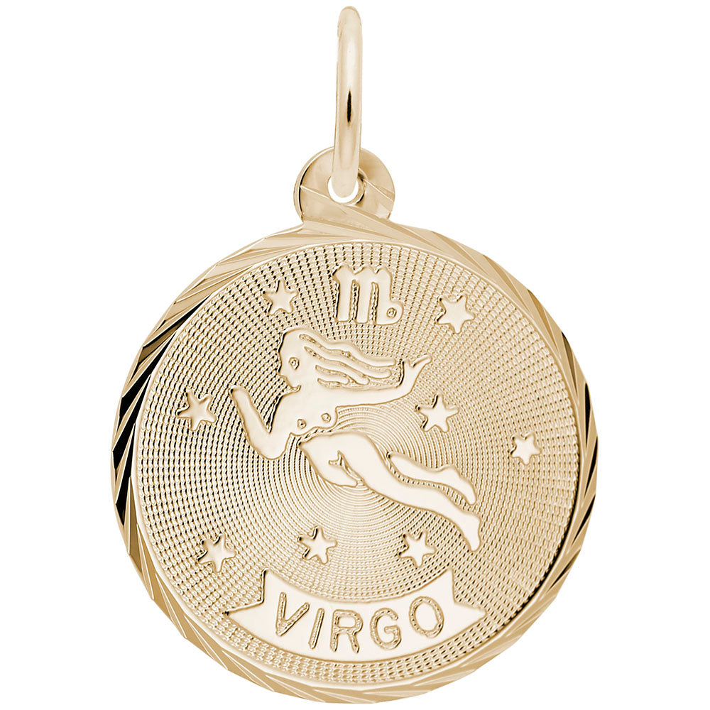 Virgo Constellation Disc Charm - Astrological Zodiac Jewelry 4658