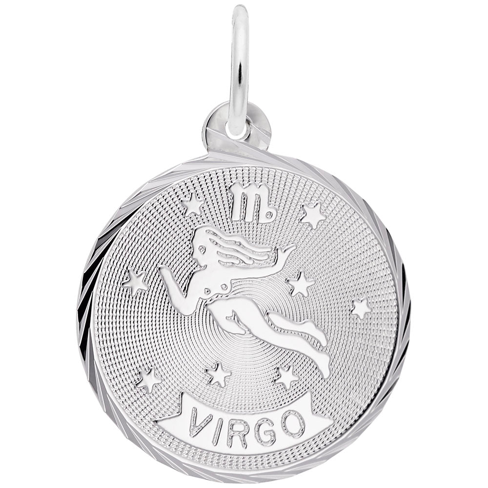 Virgo Constellation Disc Charm - Astrological Zodiac Jewelry 4658