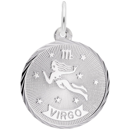 Virgo Constellation Disc Charm - Astrological Zodiac Jewelry 4658