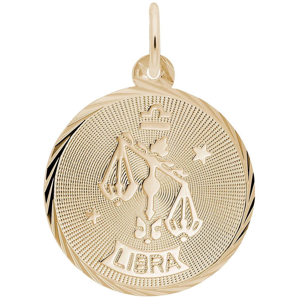 Libra Constellation Disc Charm - Zodiac Jewelry for Astrology Lovers 4659