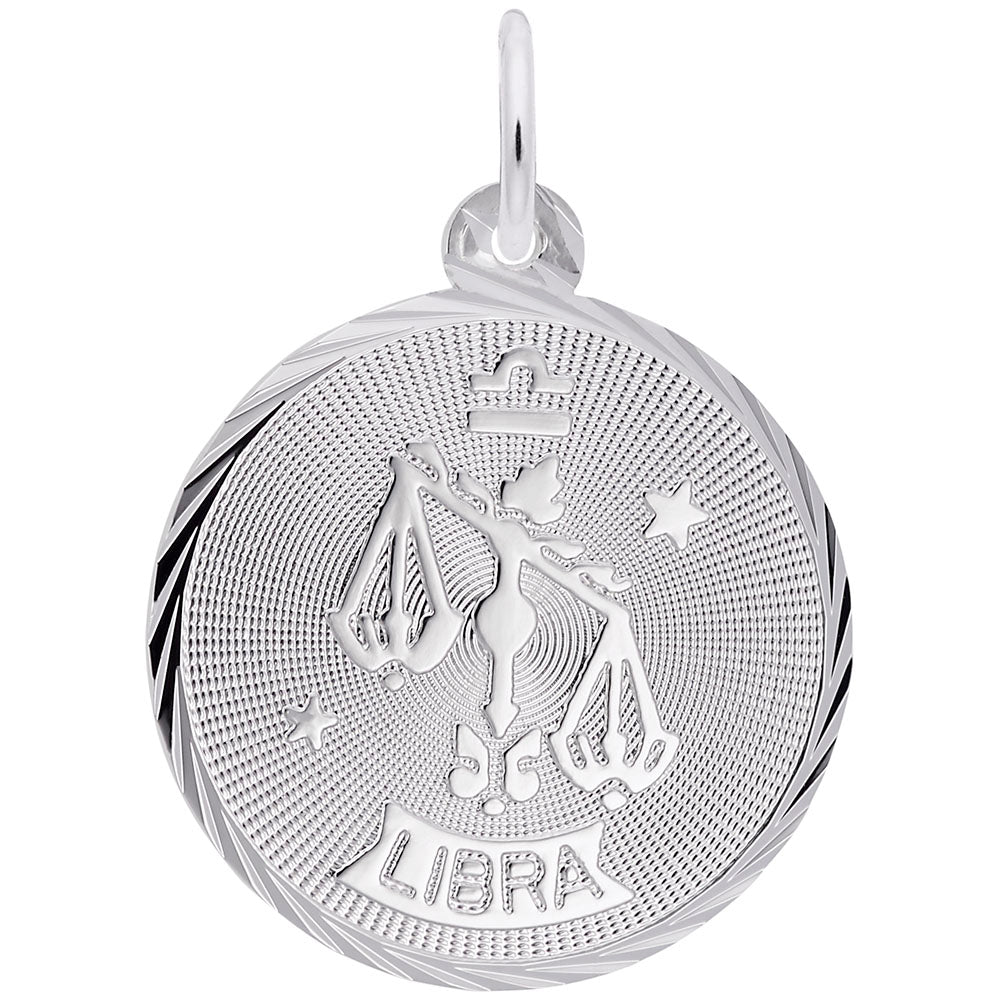 Libra Constellation Disc Charm - Zodiac Jewelry for Astrology Lovers 4659