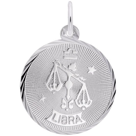 Libra Constellation Disc Charm - Zodiac Jewelry for Astrology Lovers 4659