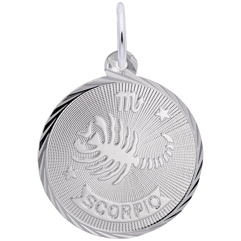 Scorpio Constellation Disc Charm - Zodiac Jewelry for Astrology Lovers 4660