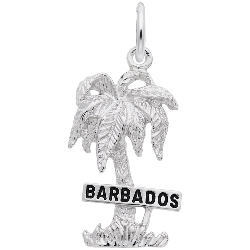 Barbados Palm Tree Charm - Tropical Island Jewelry for Travelers 4665
