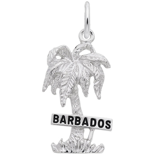 Barbados Palm Tree Charm - Tropical Island Jewelry for Travelers 4665