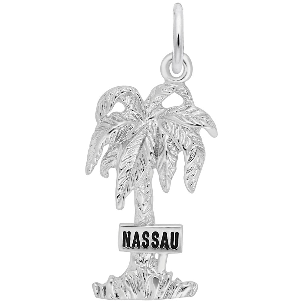 Nassau Palm Tree Charm - Tropical Island Travel Jewelry Accessory 4666