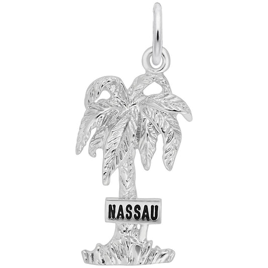 Nassau Palm Tree Charm - Tropical Island Travel Jewelry Accessory 4666