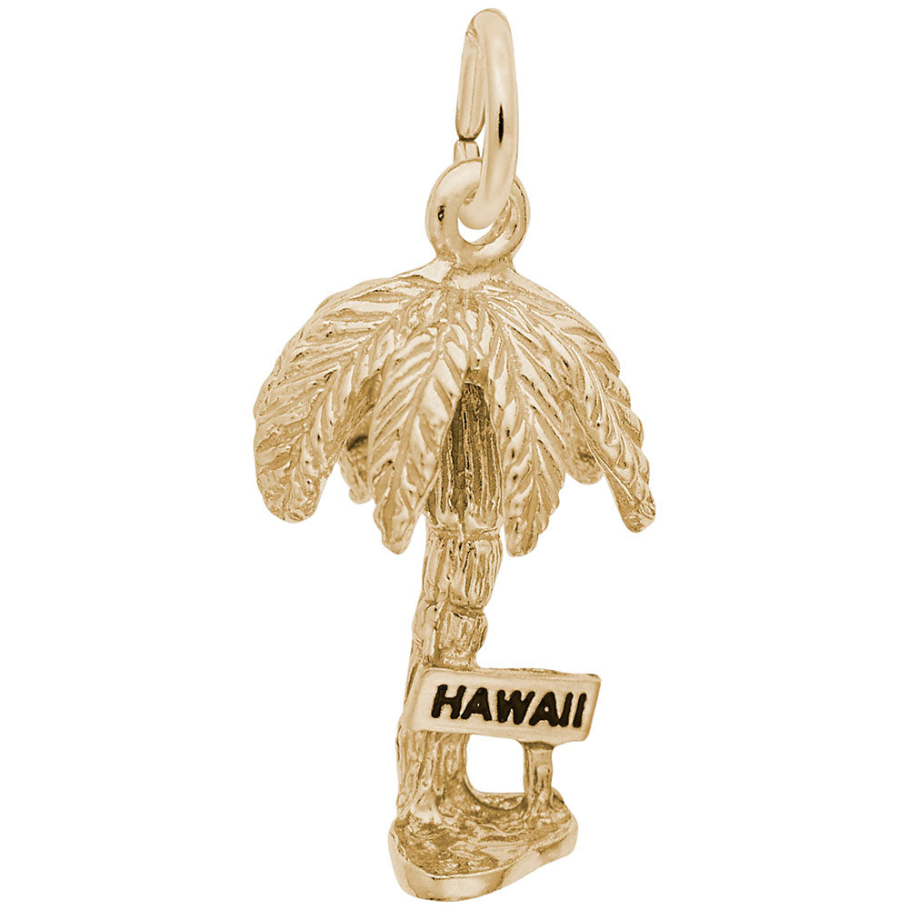 Hawaii Palm Tree Charm - Nautical Jewelry for Beach Lovers 4701