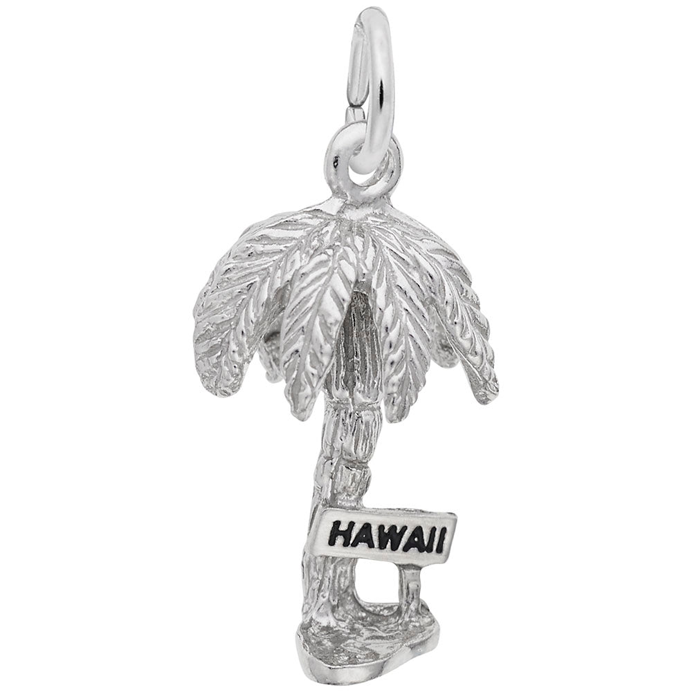 Hawaii Palm Tree Charm - Nautical Jewelry for Beach Lovers 4701
