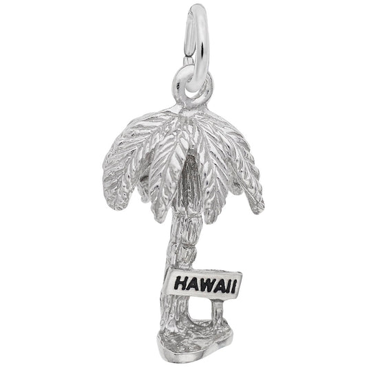 Hawaii Palm Tree Charm - Nautical Jewelry for Beach Lovers 4701