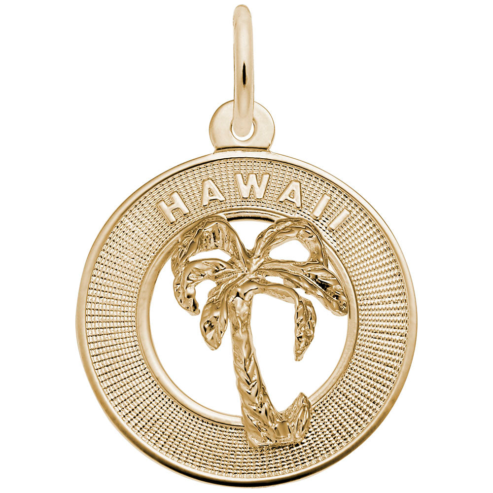 Hawaii Palm Tree Ring Charm - Nautical Jewelry for Beach Lovers 4714