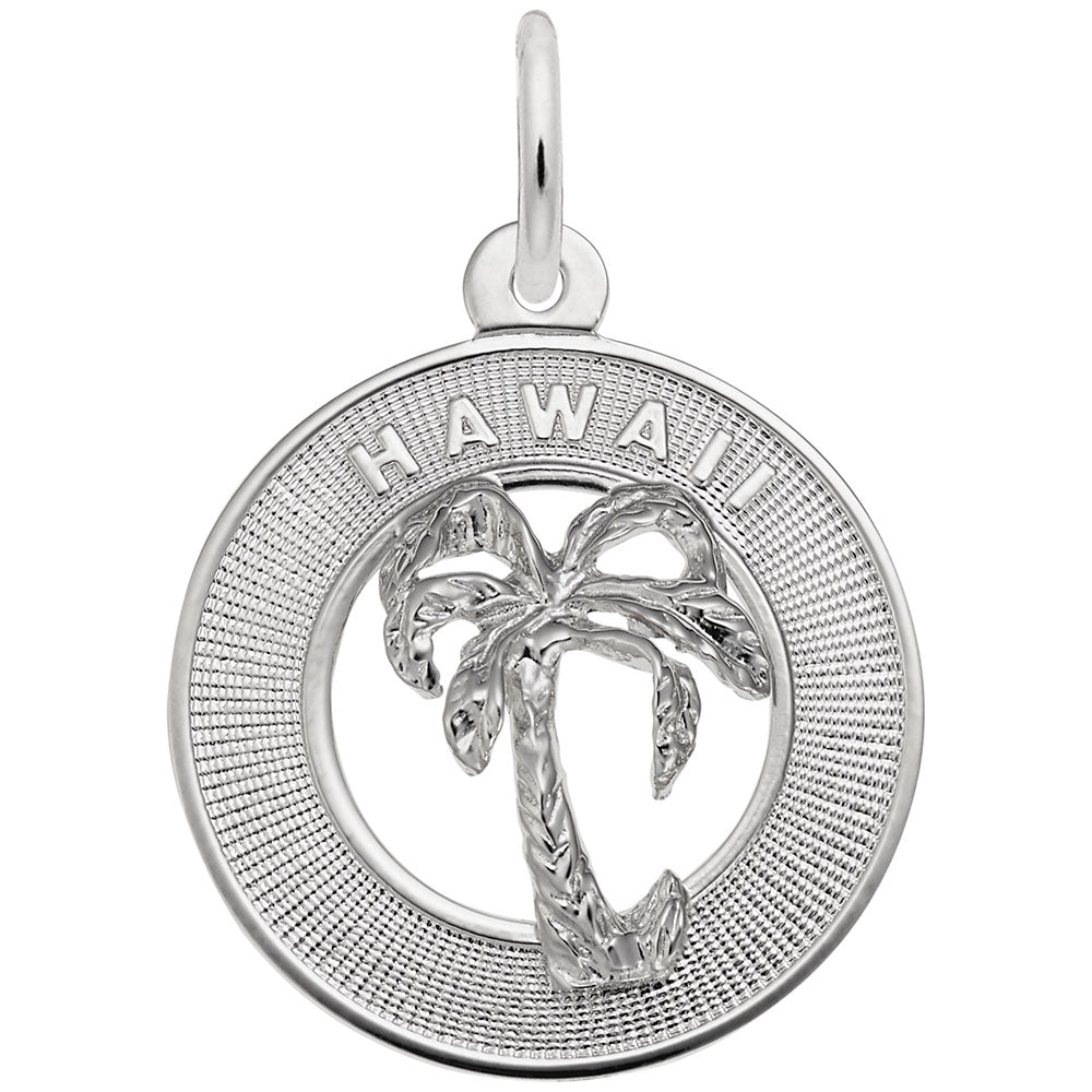 Hawaii Palm Tree Ring Charm - Nautical Jewelry for Beach Lovers 4714