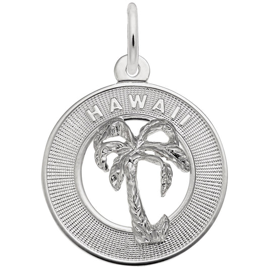 Hawaii Palm Tree Ring Charm - Nautical Jewelry for Beach Lovers 4714
