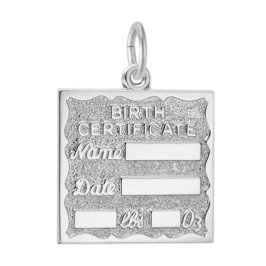 Birth Certificate Charm