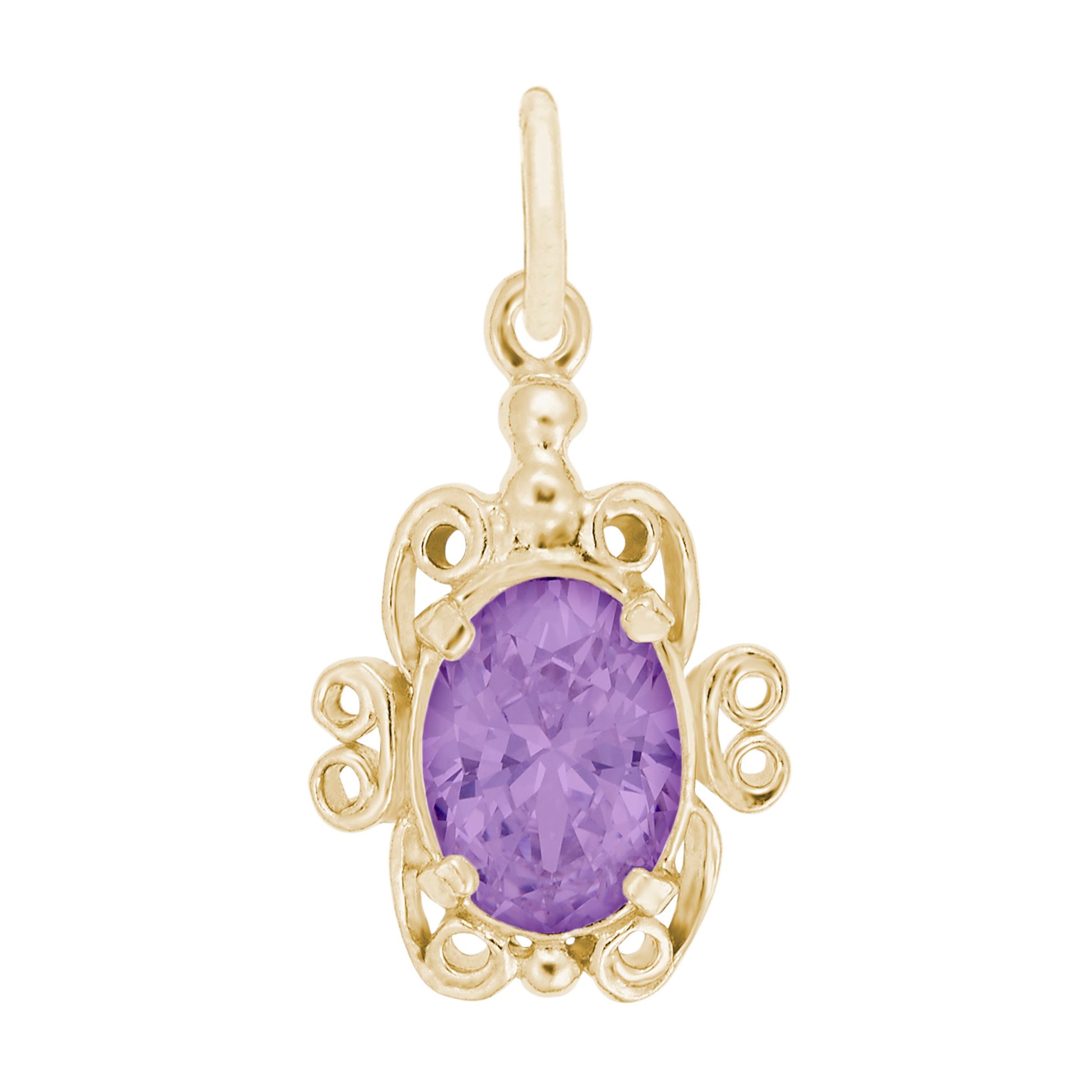 Filigree February Birthstone Charm for Baby - Family & Friendship 4764-002