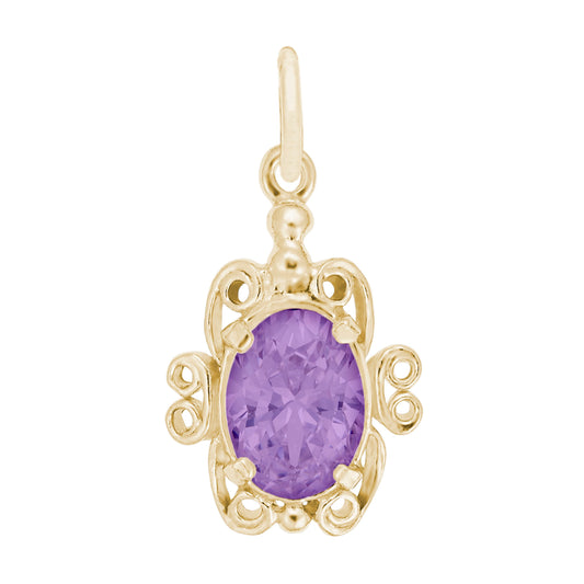 Filigree February Birthstone Charm for Baby - Family & Friendship 4764-002
