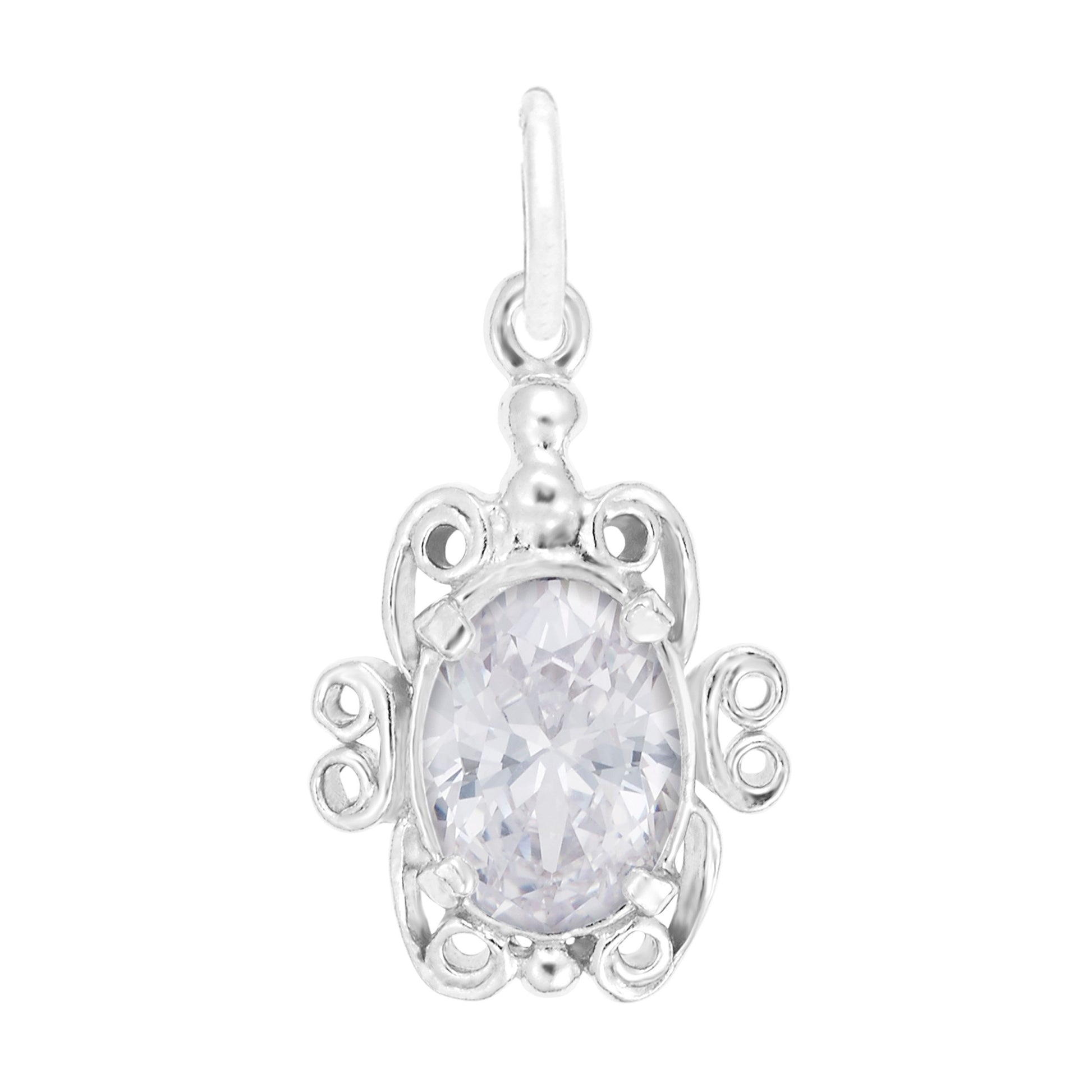 Filigree April Birthstone Charm for Baby - Family & Friendship 4764-004