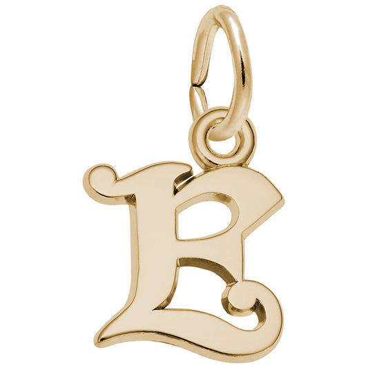 Curly Initial E Accent Charm - Elegant Personalized Jewelry 4765-005