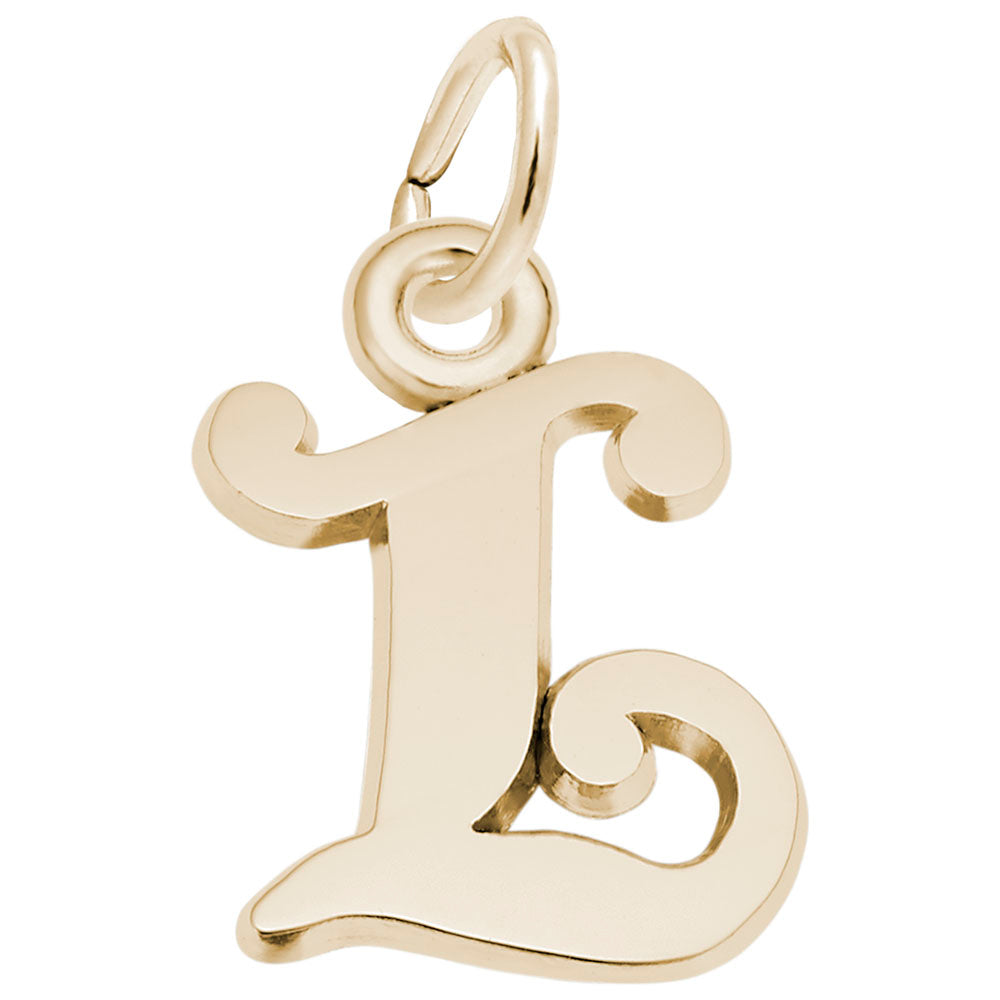 Curly Initial L Accent Charm - Elegant Personalized Jewelry 4765-012