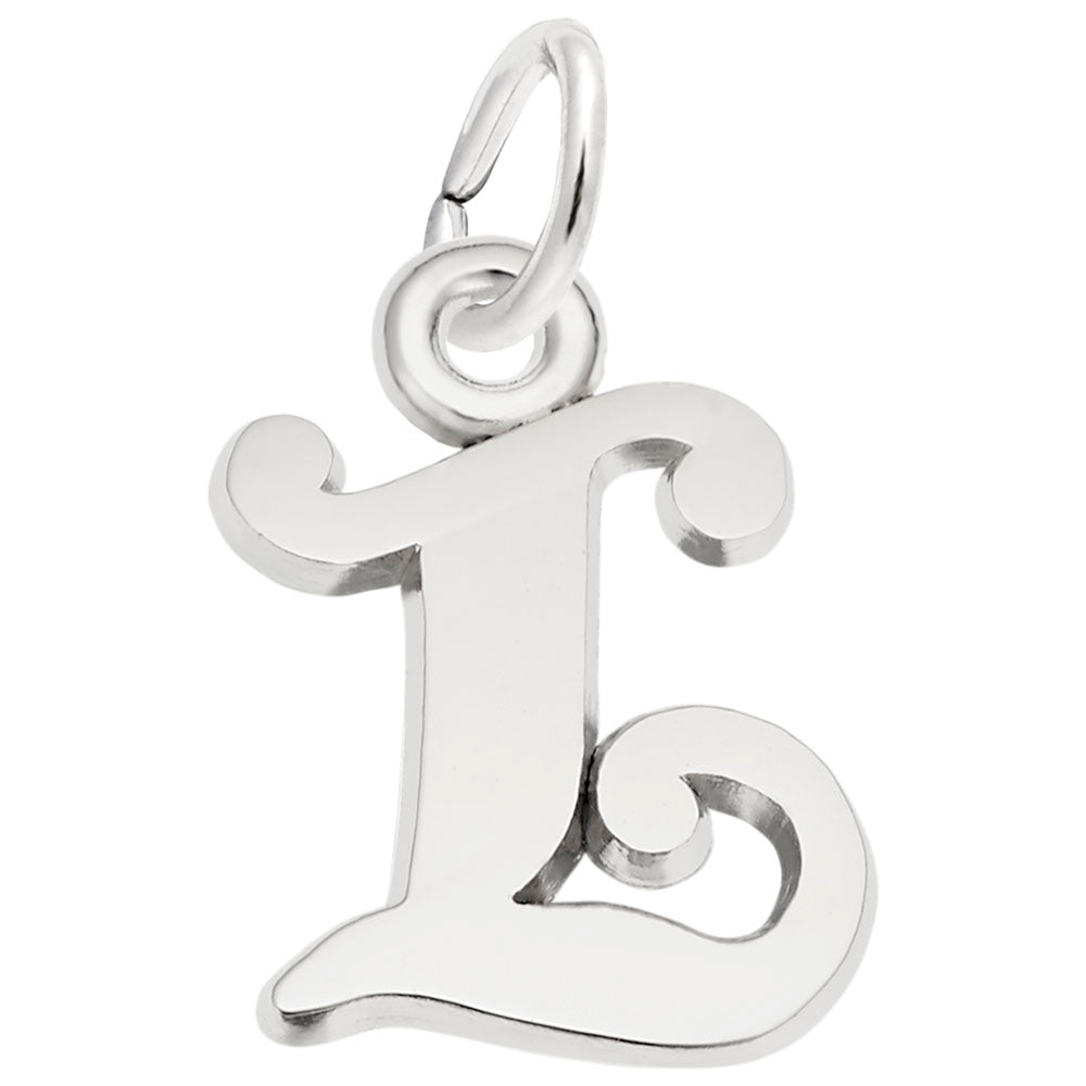 Curly Initial L Accent Charm - Elegant Personalized Jewelry 4765-012