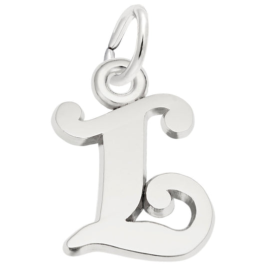 Curly Initial L Accent Charm - Elegant Personalized Jewelry 4765-012