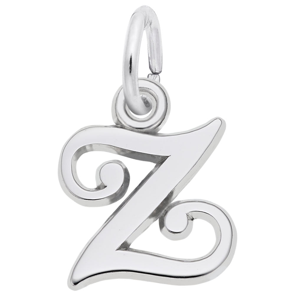 Curly Initial Z Accent Charm - Elegant Personalized Jewelry 4765-026