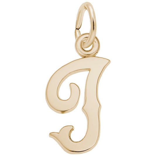 Blackletter Initial 'I' Charm - Elegant Personalized Jewelry 4766-009