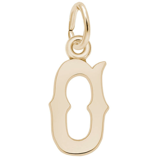 Blackletter Initial 'O' Charm - Elegant Personalized Jewelry 4766-015