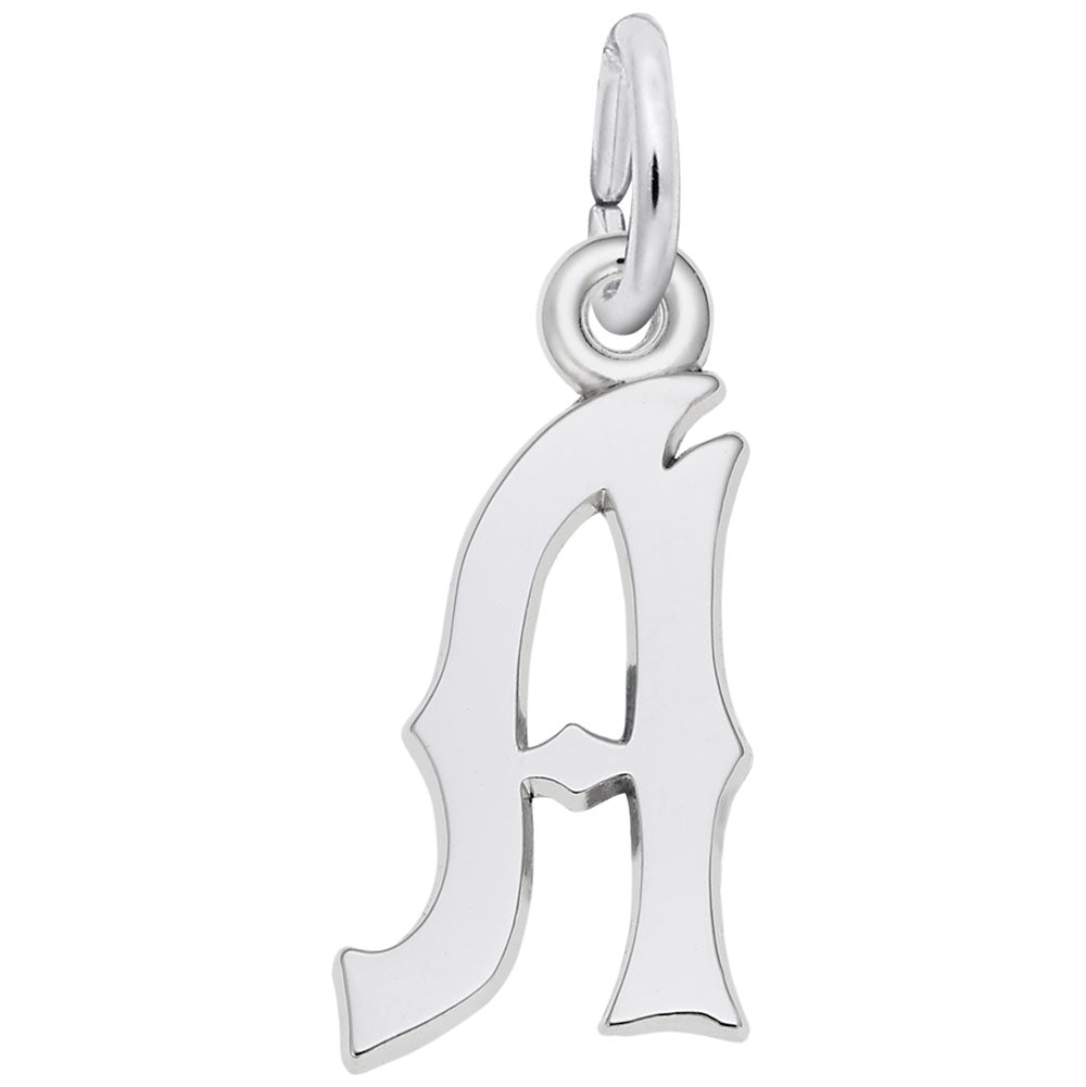 Blackletter Initial 'A' Charm - Elegant Personalized Jewelry 4766-001