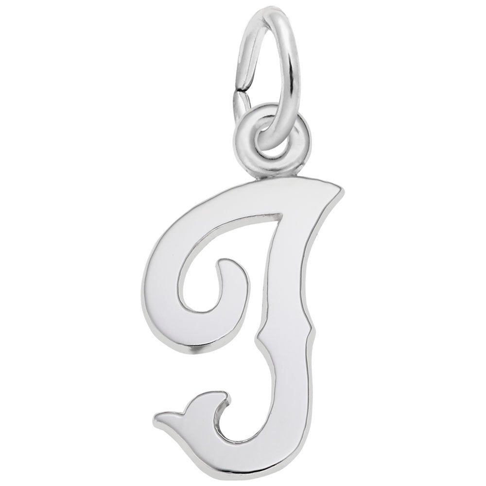 Blackletter Initial 'I' Charm - Elegant Personalized Jewelry 4766-009
