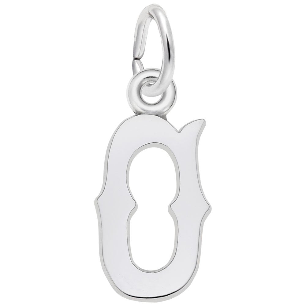 Blackletter Initial 'O' Charm - Elegant Personalized Jewelry 4766-015