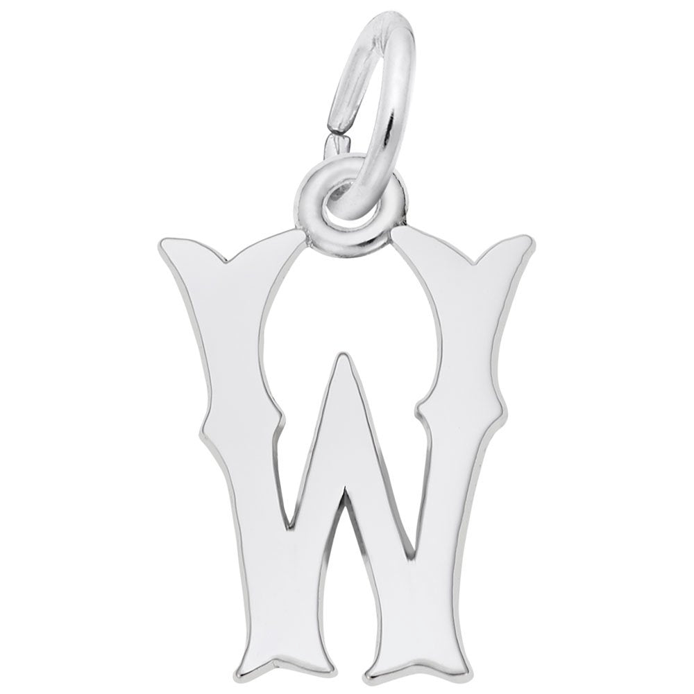 Personalized Blackletter Initial Charm - Custom Letter Jewelry 4766-023