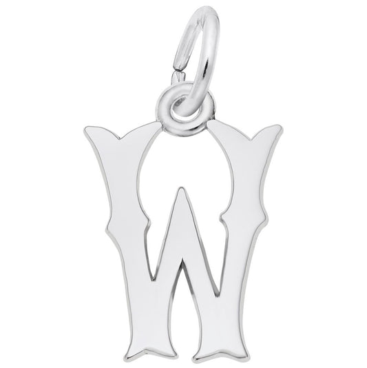 Personalized Blackletter Initial Charm - Custom Letter Jewelry 4766-023