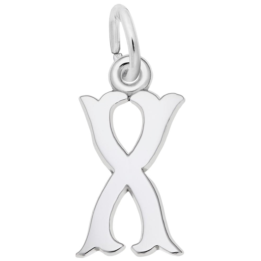 Blackletter Initial X Charm - Elegant Personalized Letter Jewelry 4766-024