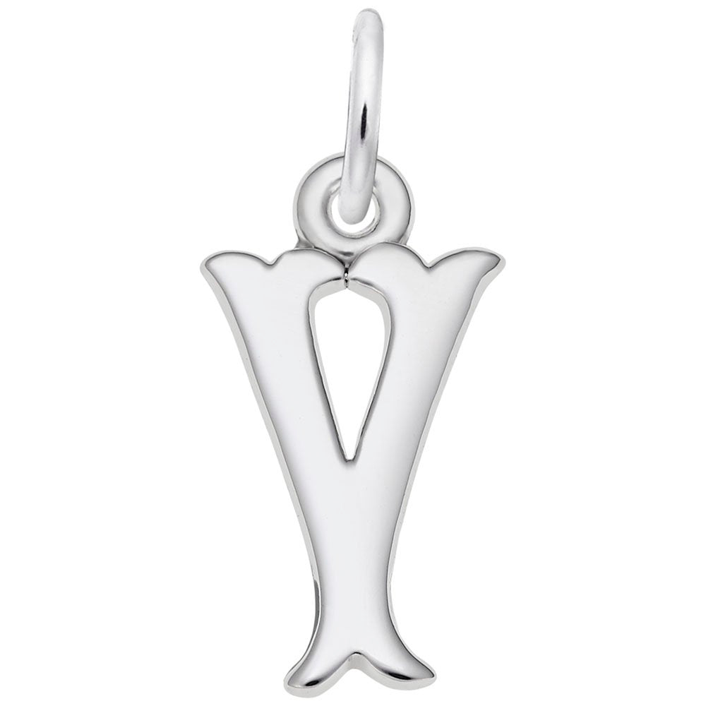 Personalized Blackletter Initial 'Y' Charm for Unique Jewelry 4766-025